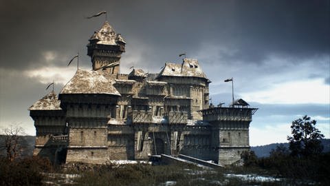 Die Räumlichkeiten einer Burg