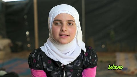 Widad im Flüchtlingscamp in Jordanien