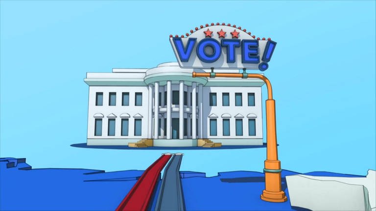 Das Wahlsystem in den USA – Animation (deutsch) · Der lange Weg ins Weiße Haus  A long Way to the White House