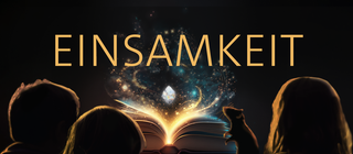 Drei Kinder und eine Ratte sitzen vor einem leuchtenden Buch – darüber das Wort „Einsamkeit“: Der Podcast zeigt, wie Freunde gegen Einsamkeit helfen.