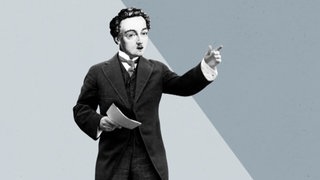 Der Student Georg Büchner spricht vor Zuhörern.  Inspiriert von der Französischen Revolution prangert der Schriftsteller Ungerechtigkeiten an und geht als Dramatiker in die Literaturgeschichte ein.