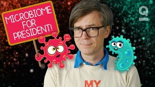 Schriftzug "Microbiome for president"