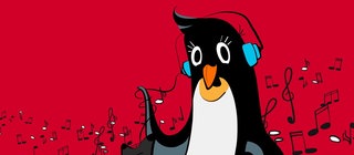 Titelbild der Musiksendung für Kinder Do Re Mikro mit Maskottchen Pinguin Pudding.