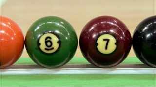 Bunte Billardkugeln.