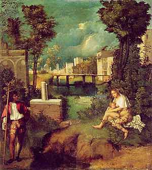 Das Gewitter ca. 1505-1510, Giorgione (Giorgio da Castelfranco)